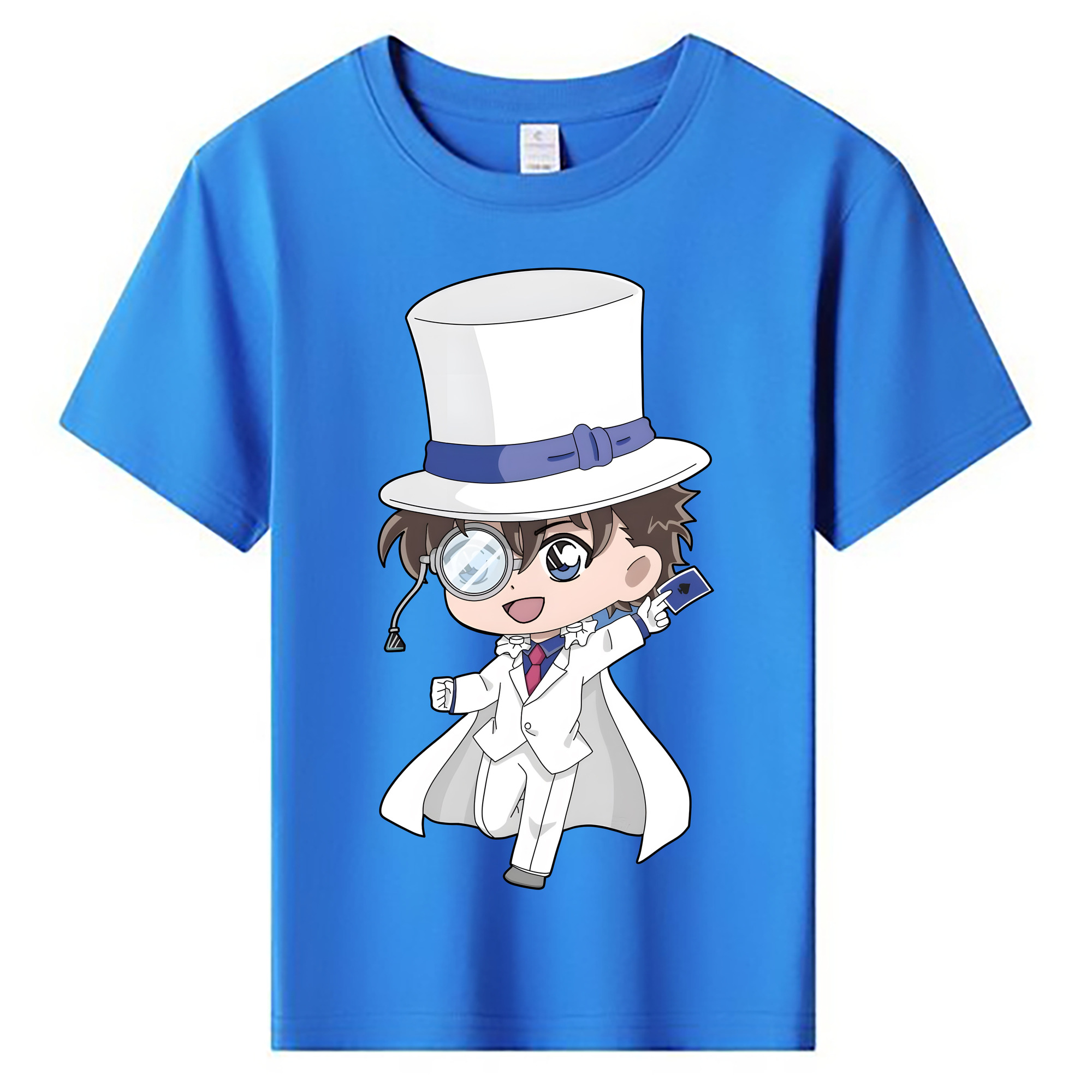 （画像用） 名探偵コナン くろば かいと Detective Conan Kuroba Kaito 綿100％キッズTシャツ（フロントプリント）